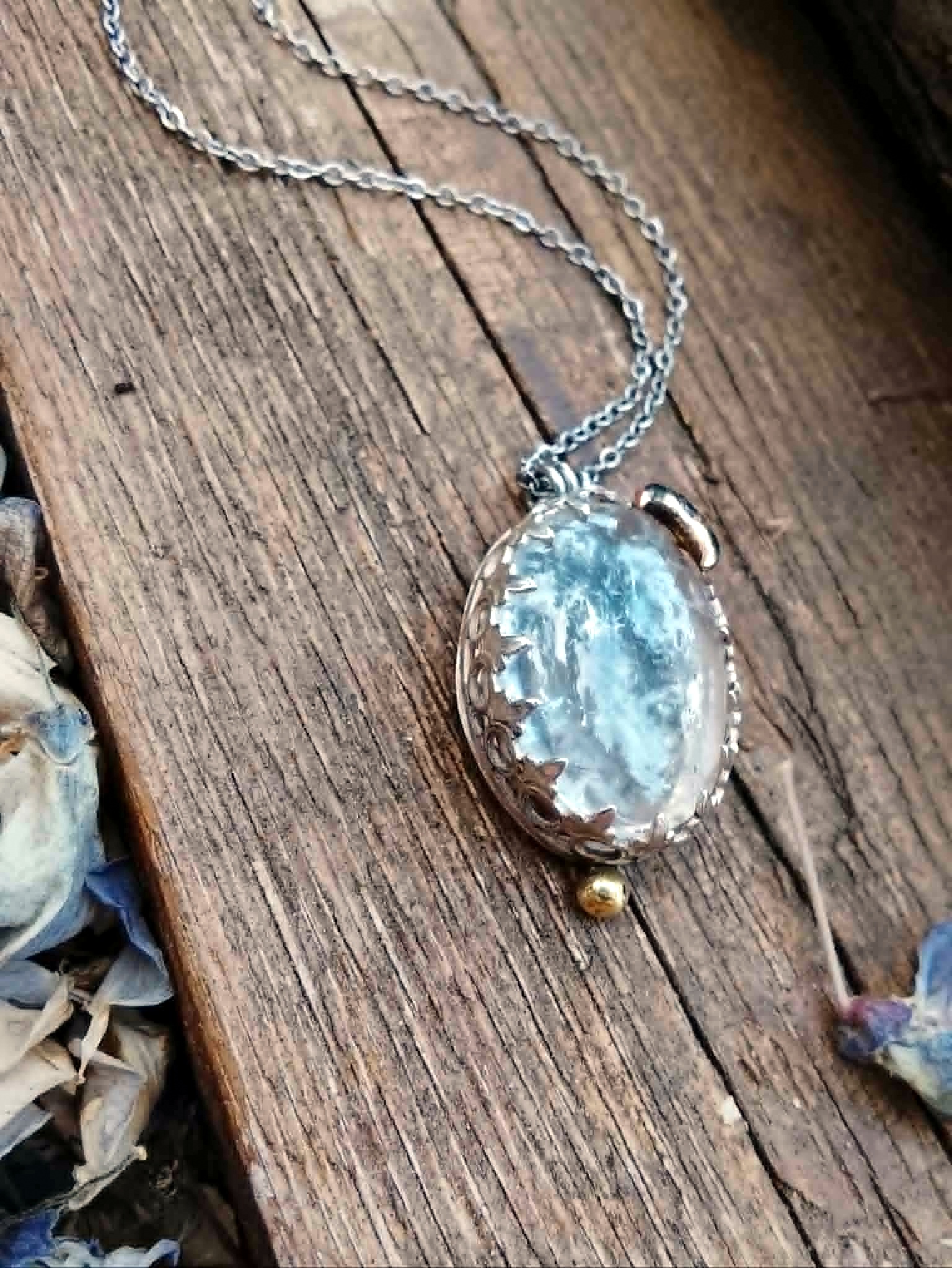 Collier "Loupe féérique" en argent et cristal de roche – Image 4